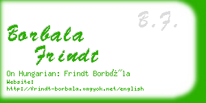 borbala frindt business card